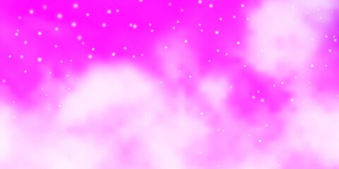Light Purple vector layout with bright stars.