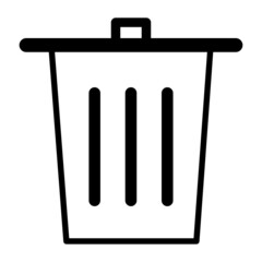 Bucket for garbage. Trash can icon. Vector illustration. stock image. 