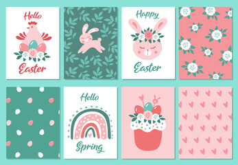 Happy Easter. Vector templates for card, poster, flyer and other users. Graphic design 