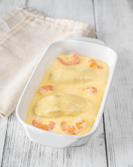 Quenelle with Hollandaise sauce