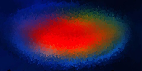 Dark blue, yellow vector geometric polygonal design.