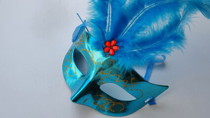 carnival mask on white
