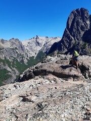 hiker in the mountains