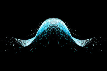 Abstract luminescence wave particles Internet technology big data background