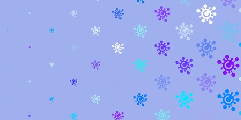 Light Pink, Blue vector template with flu signs.