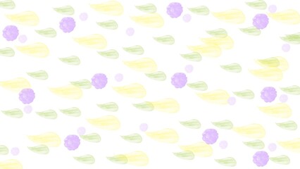 植物をイメージした手書きドットの背景素材　パステル春