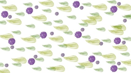 植物をイメージした手書きドットの背景素材　パステル夏