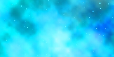 Light BLUE vector pattern with abstract stars.
