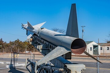 Rear View of Cold War Missile, Sandy Hook, Gateway National Recreation Area, New Jersey, USA