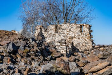 Historic Ruins of the Rose Barn at Gettysburg, Pennsylvania, USA
