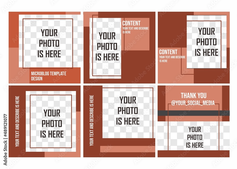 Poster microblog or carousel design with vector file for your creative digital content