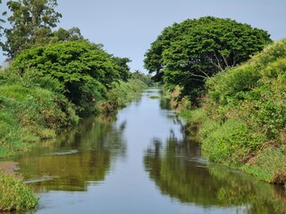 rio lago na fazenda