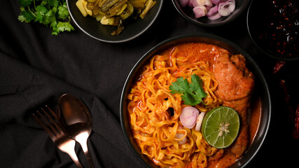 Khao Soi Kai, Northern Thai curry noodles with chicken