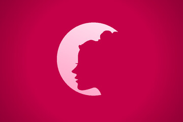 silhouette of a woman happy women's day