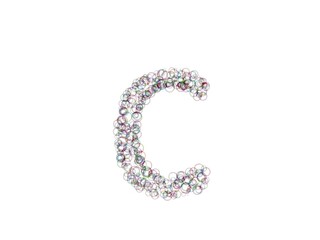Bubble Themed Font Letter C