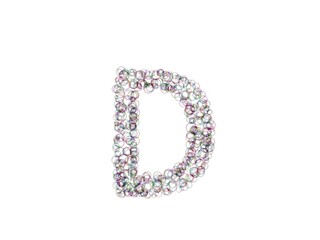 Bubble Themed Font Letter D