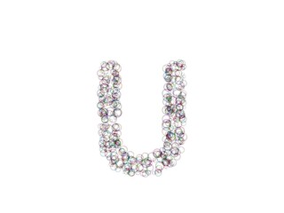 Bubble Themed Font Letter U