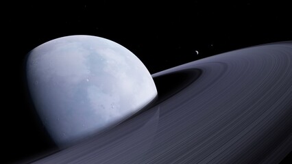 planet suitable for colonization, earth-like planet in far space, planets background 3d render