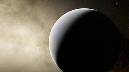 planet suitable for colonization, earth-like planet in far space, planets background 3d render