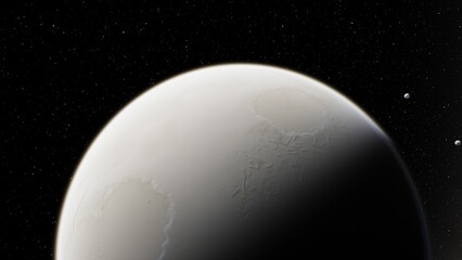 Obraz premium planet suitable for colonization, earth-like planet in far space, planets background 3d render