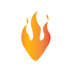 Fire flame isolated on a white background.