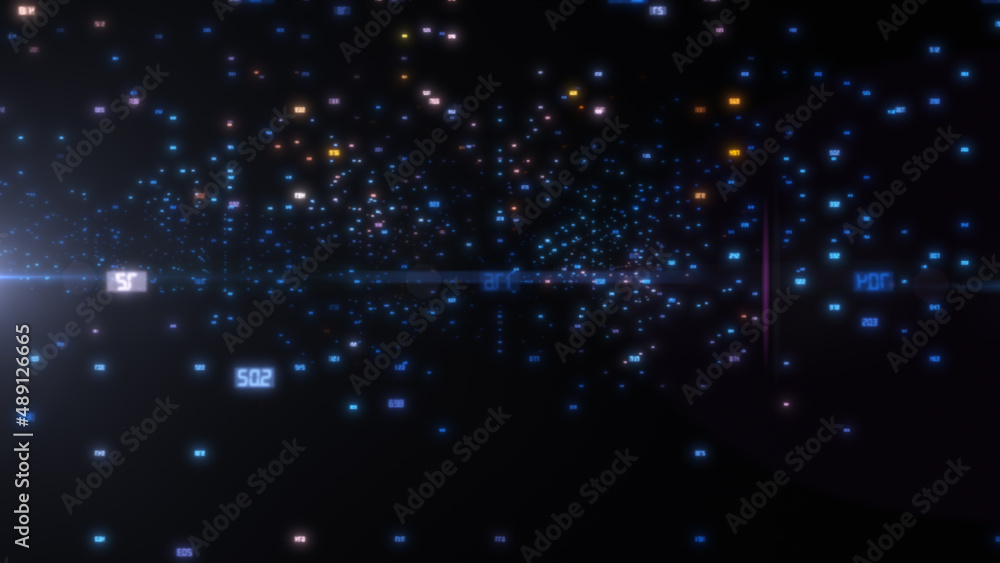 Poster luminous elements with numbers