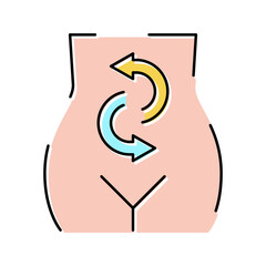 digesting food color icon vector illustration