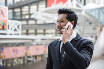 Asian Businessman Outdoors