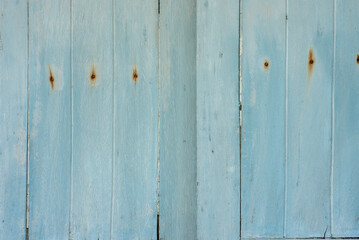 old wood background and pale blue