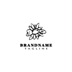 flower logo cartoon icon design template style isolated vector illustration