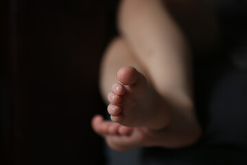 close-up of a baby's foot