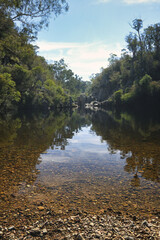 Fototapeta na wymiar Blue Pool near Briagalong Gippsland Victoia Australia