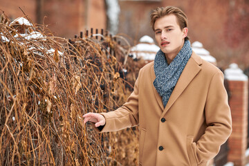 handsome man on street