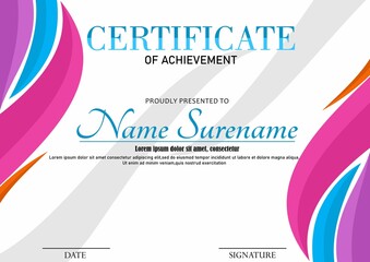Modern employee of the month certificate	
