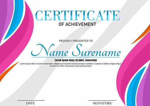 Modern employee of the month certificate	