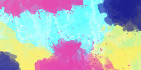 Fototapeta premium watercolor hand painted background. Watercolor background in blue and green colors. Abstract watercolor paint background by teal color blue and green with liquid fluid texture for background.
