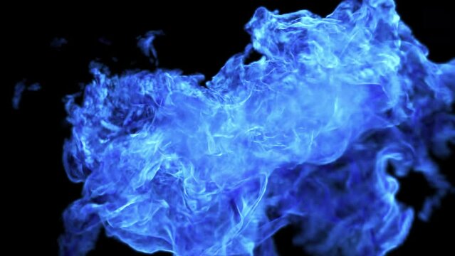 Abstract Art of Magic Blue Flame in 3D Rendering