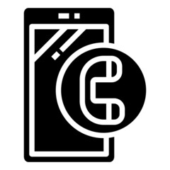 PHONE glyph icon,linear,outline,graphic,illustration