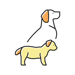 puppy and dog color icon vector illustration