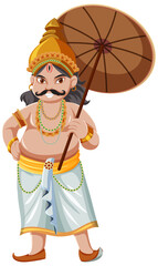 Indian god on white background