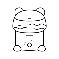 humidifier device baby line icon vector illustration