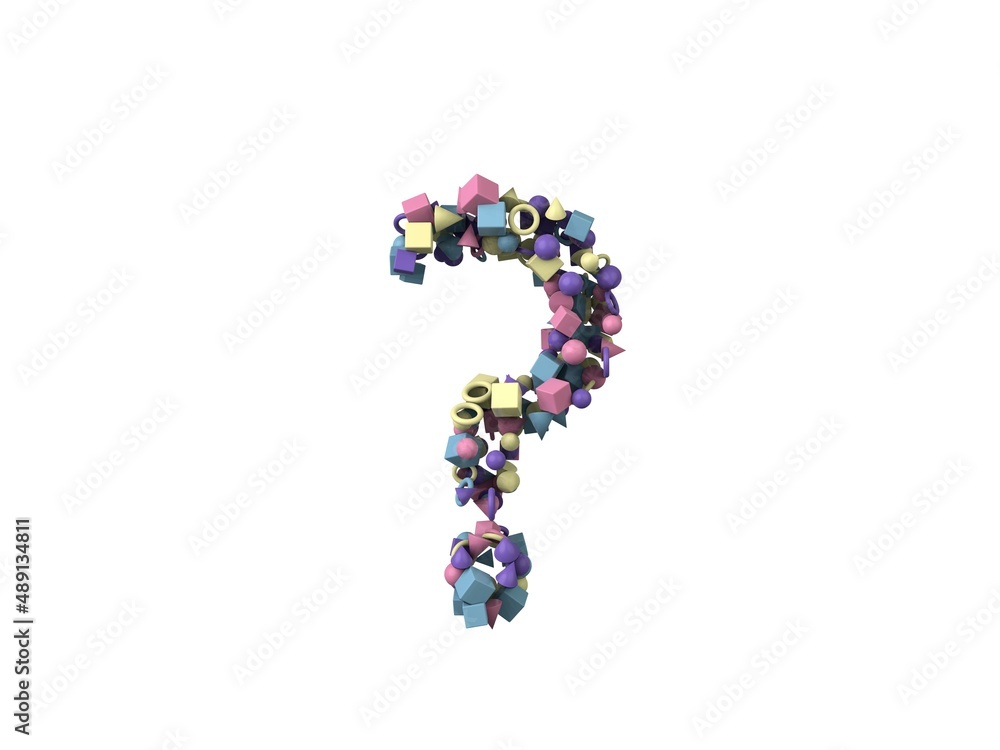 Poster shape themed font question mark