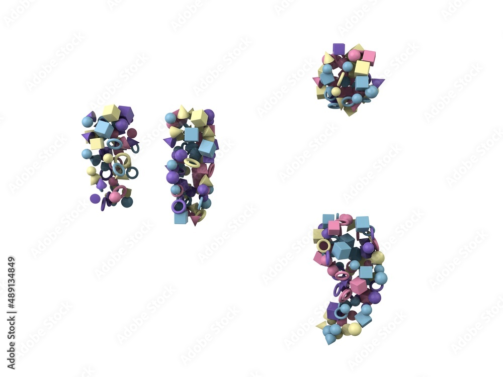 Fototapete shape themed font quotation mark and comma and period