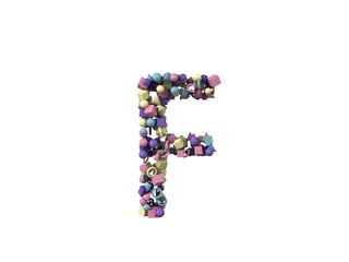 Shape Themed Font Letter F