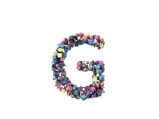 Shape Themed Font Letter G