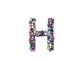 Shape Themed Font Letter H