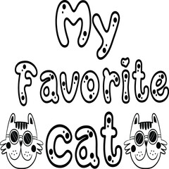 Fototapeta premium Cat T-shirt and SVG Design 