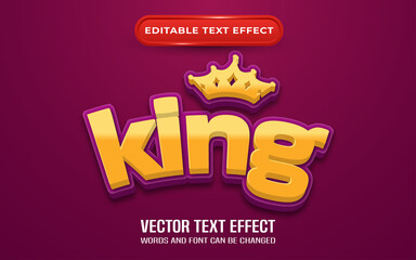 King editable text effect