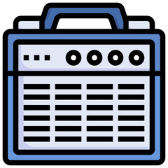 AMPLIFIER filled outline icon,linear,outline,graphic,illustration