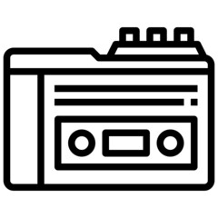 WALKMAN line icon,linear,outline,graphic,illustration